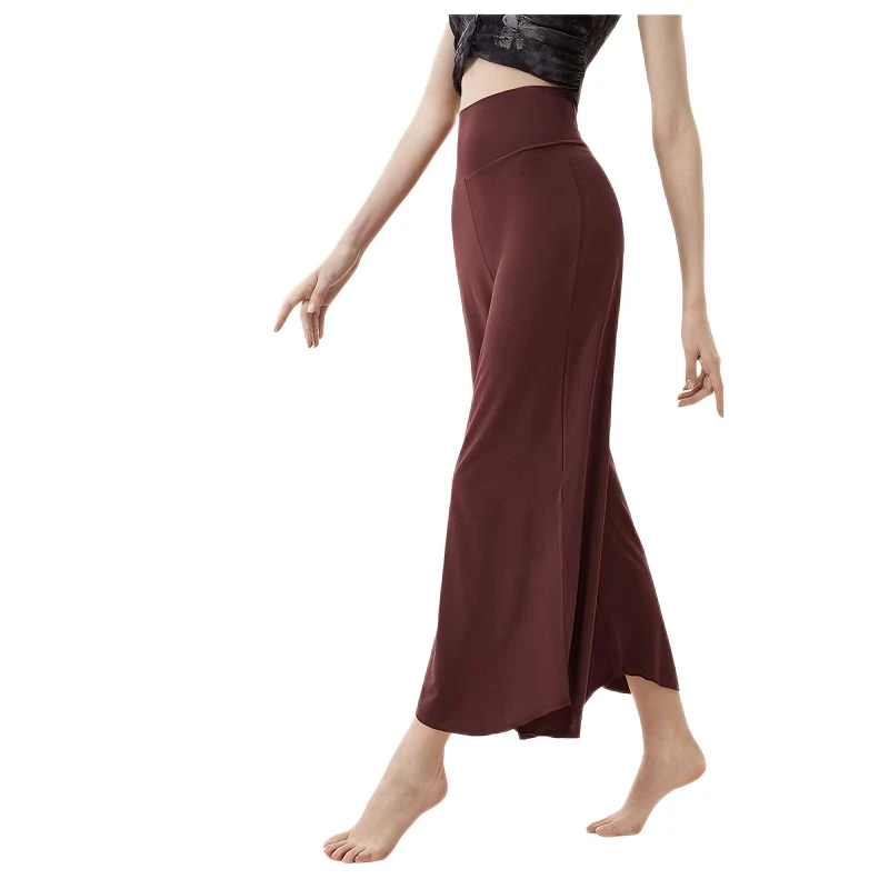 Women's Flowy Wide Leg Trousers High Waist Elastic Waistband for Dance Yoga Daily Wear
Women's Flowy Wide Leg Trousers High Waist Elastic Waistband for Dance Yoga Daily Wear