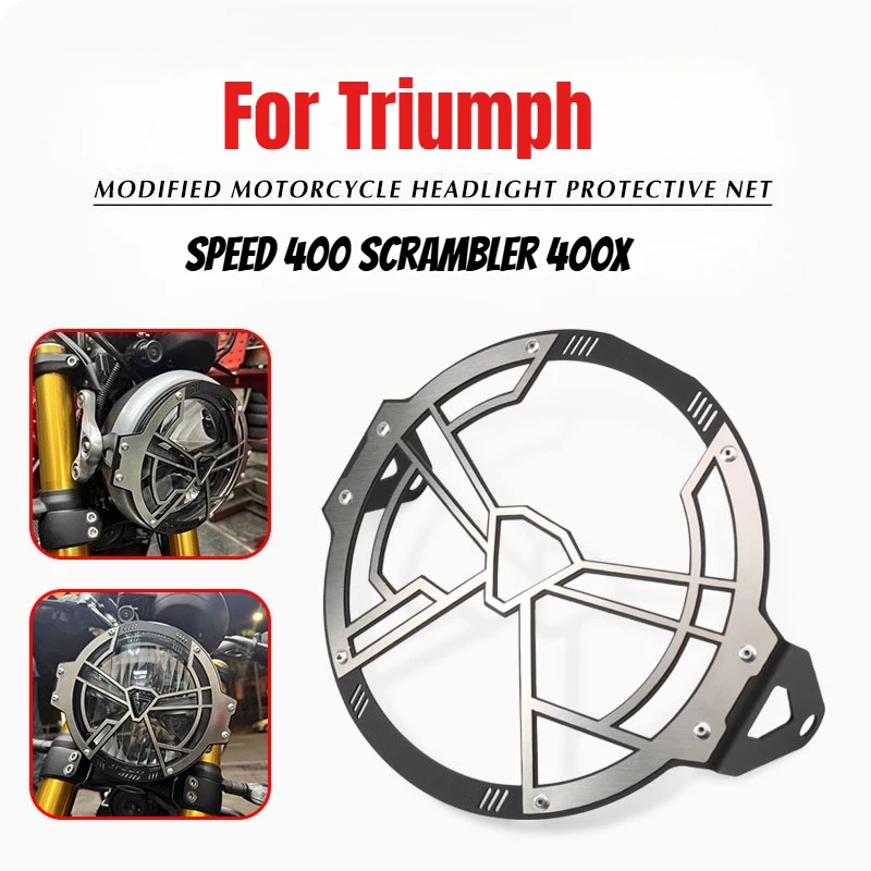 For Triumph Speed 400 Scrambler 400X 2024 2025 Motorcycle Headlight Protector Headlight Grid Grille Light Cover Accessories
For Triumph Speed 400 Scrambler 400X 2024 2025 Motorcycle Headlight Protector Headlight Grid Grille Light Cover Accessories