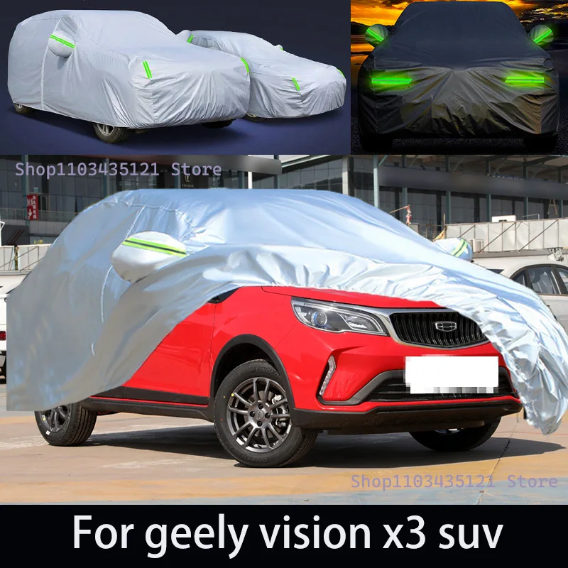 For geely vision x3 suv Outdoor Protection Full Car Covers Snow Cover Sunshade Waterproof Dustproof Exterior Car accessories
For geely vision x3 suv Outdoor Protection Full Car Covers Snow Cover Sunshade Waterproof Dustproof Exterior Car accessories