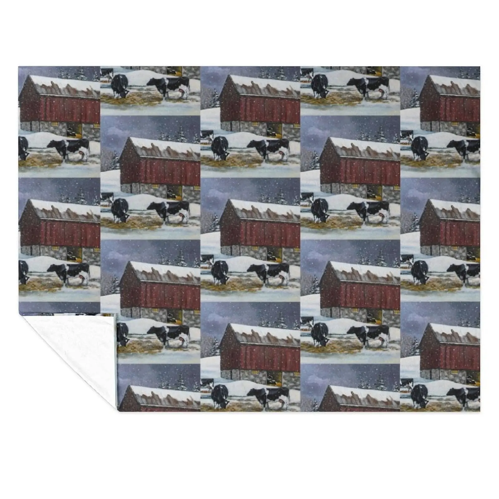 Holstein Cows in Snowy Barnyard, Original Painting, Farm Animals, No. 3 Throw Blanket Tourist Sleeping Bag Blankets
Holstein Cows in Snowy Barnyard, Original Painting, Farm Animals, No. 3 Throw Blanket Tourist Sleeping Bag Blankets