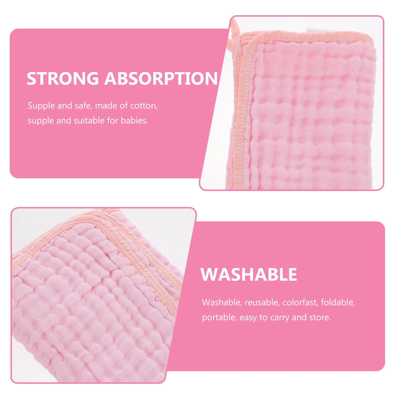 3pcs Burp Cloths Cotton Newborn Accessory Wear Resistant Cloth Household Spit Up Drool Absorbent Soft Foldable
3pcs Burp Cloths Cotton Newborn Accessory Wear Resistant Cloth Household Spit Up Drool Absorbent Soft Foldable