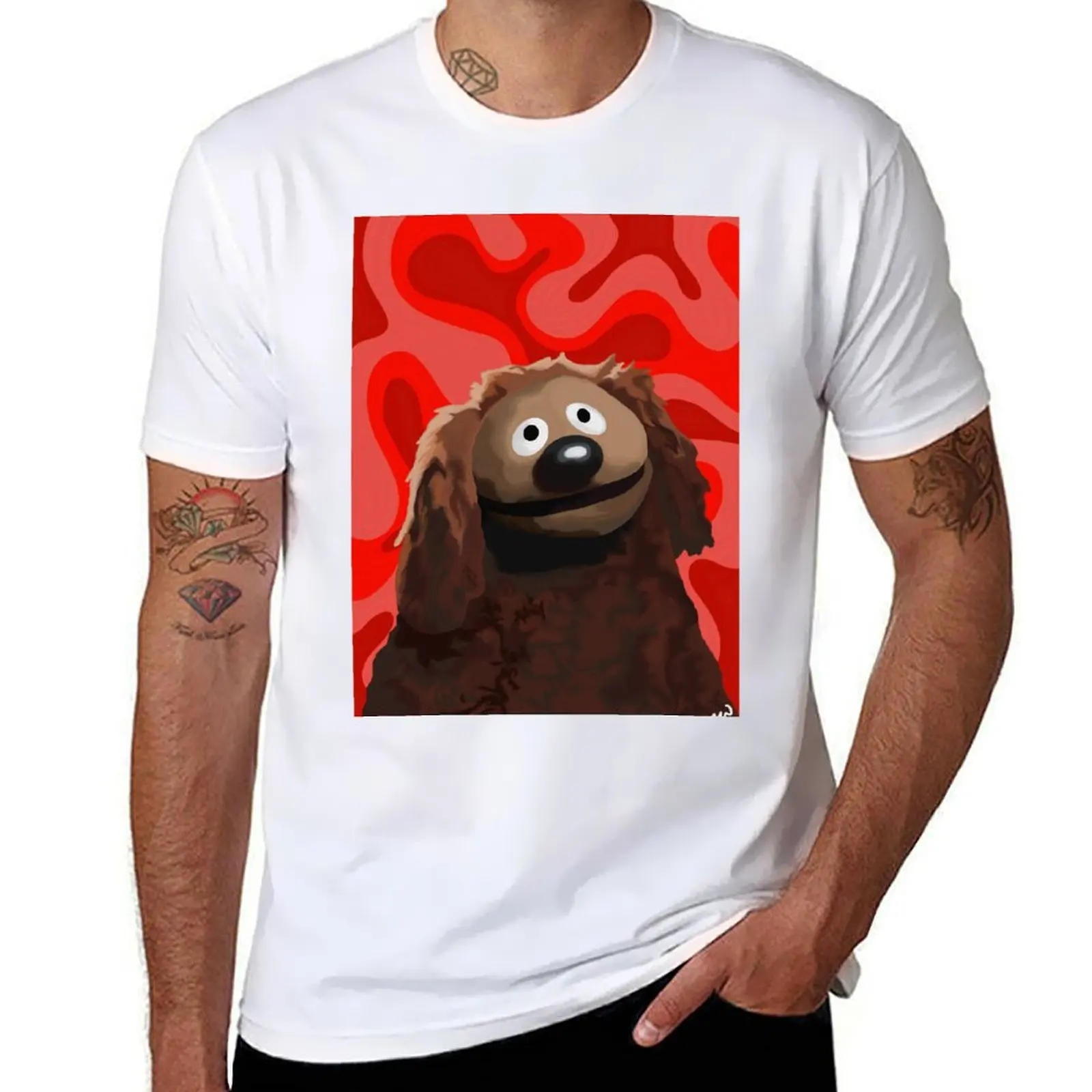 Rowlf The Dog painting portrait (version 1/3 - Red background) T-Shirt street wear sweat blanks Men's t-shirts
Rowlf The Dog painting portrait (version 1/3 - Red background) T-Shirt street wear sweat blanks Men's t-shirts