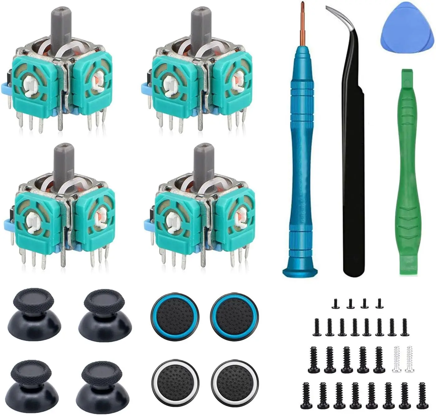4PCS 3D Analog Joystick Replacement For PS5 Controller, Thumbsticks Repair Screwdriver Tool Kit For Playstation 5 DualSense Wire
4PCS 3D Analog Joystick Replacement For PS5 Controller, Thumbsticks Repair Screwdriver Tool Kit For Playstation 5 DualSense Wire