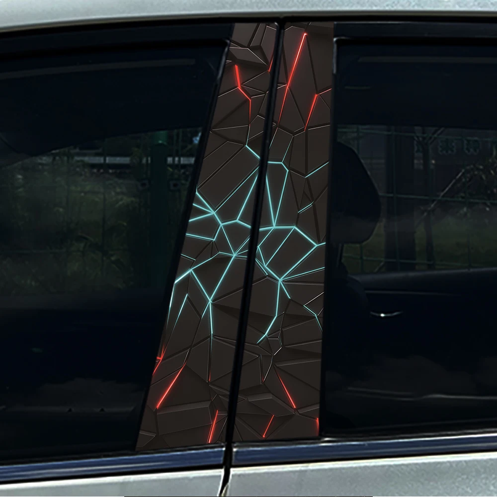 2Pcs Universal Car B Pillar Sticker Geometric Red Blue Light Vinyl Decal Waterproof Anti-Scratch Door Column Protector
2Pcs Universal Car B Pillar Sticker Geometric Red Blue Light Vinyl Decal Waterproof Anti-Scratch Door Column Protector
