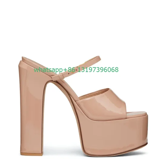 Lady black PU patent strap embellished sandals platform peep toechunky heel nude design slippers buckle sandals size footwear
Lady black PU patent strap embellished sandals platform peep toechunky heel nude design slippers buckle sandals size footwear