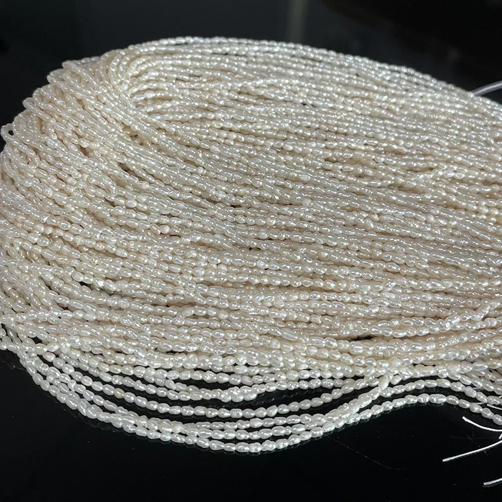 36cm Natural Freshwater White Pearl Rice Shape Small Beads 1.8-2mm Jewelry Making for DIY Necklace Bracelet Accessories
36cm Natural Freshwater White Pearl Rice Shape Small Beads 1.8-2mm Jewelry Making for DIY Necklace Bracelet Accessories