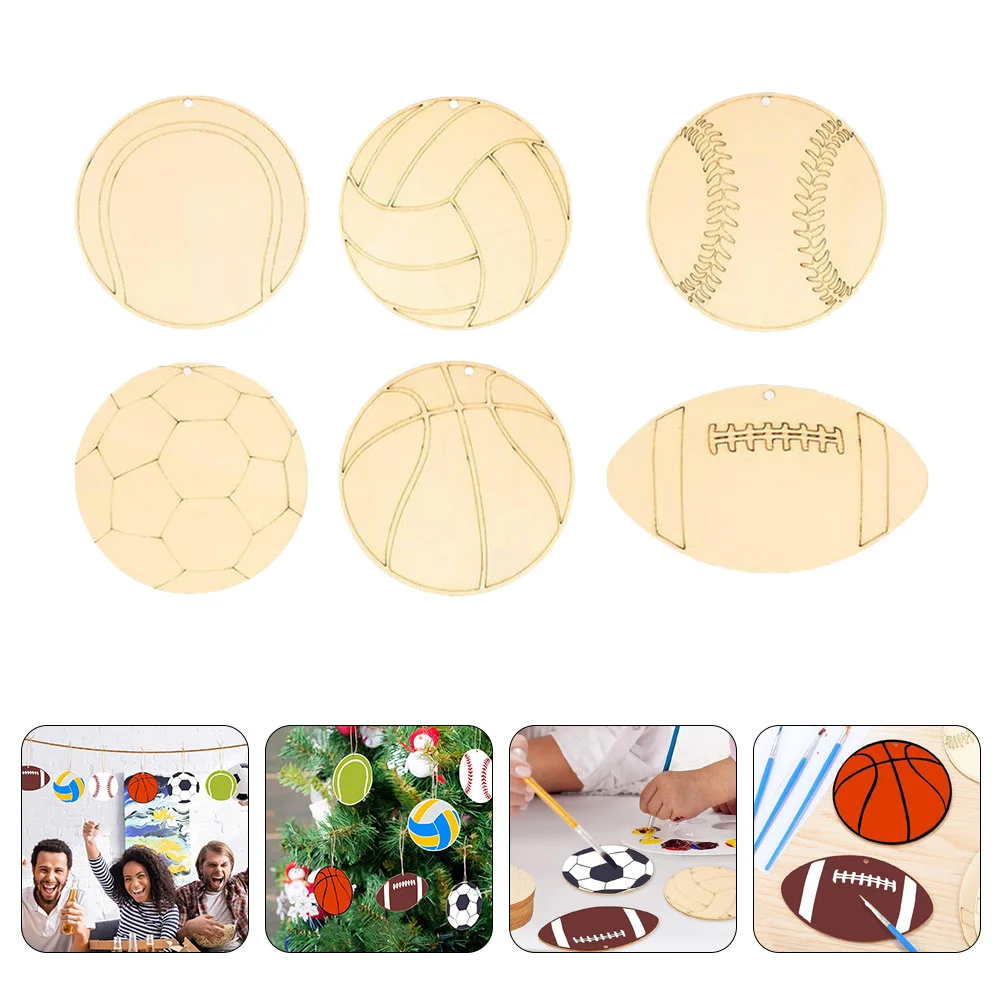 42 PCS Painting Graffiti Wood Chips Soccer Ornament Cutouts Handmade Tennis Unfinished Wooden Rope Sports Ball
42 PCS Painting Graffiti Wood Chips Soccer Ornament Cutouts Handmade Tennis Unfinished Wooden Rope Sports Ball
