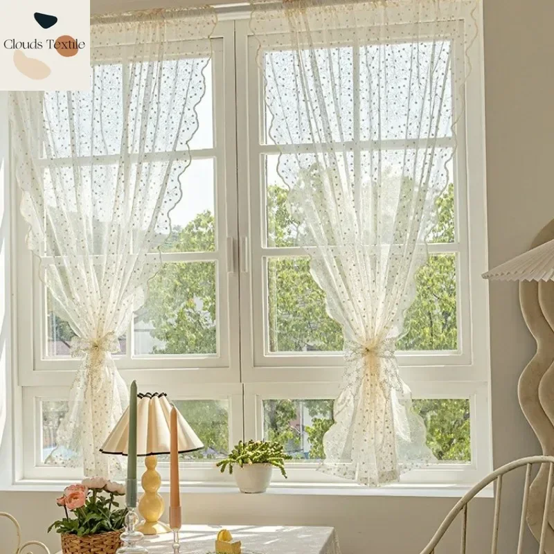 Lace Gauze Curtain Short Curtain French Cream Embroidery Floating Window Covering Small Window Rustic Door Curtain Partition
Lace Gauze Curtain Short Curtain French Cream Embroidery Floating Window Covering Small Window Rustic Door Curtain Partition
