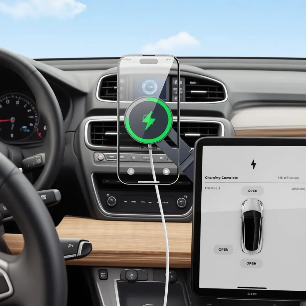 Магнитный беспроводной автомобильный держатель 15W с самым мощным магнитом N52, 360-градусный регулируемый складной держатель для iPhone и Android
Магнитный беспроводной автомобильный держатель 15W с самым мощным магнитом N52, 360-градусный регулируемый складной держатель для iPhone и Android