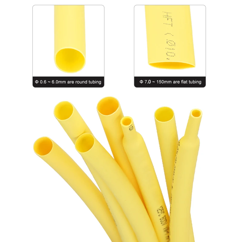 Cable Sleeving 0.6mm ~ 80mm Yellow Heat Shrink Tubing DIY Connector Repair Wrap Wire 2:1 Polyolefin Insulation Protecctor Sleeve
Cable Sleeving 0.6mm ~ 80mm Yellow Heat Shrink Tubing DIY Connector Repair Wrap Wire 2:1 Polyolefin Insulation Protecctor Sleeve