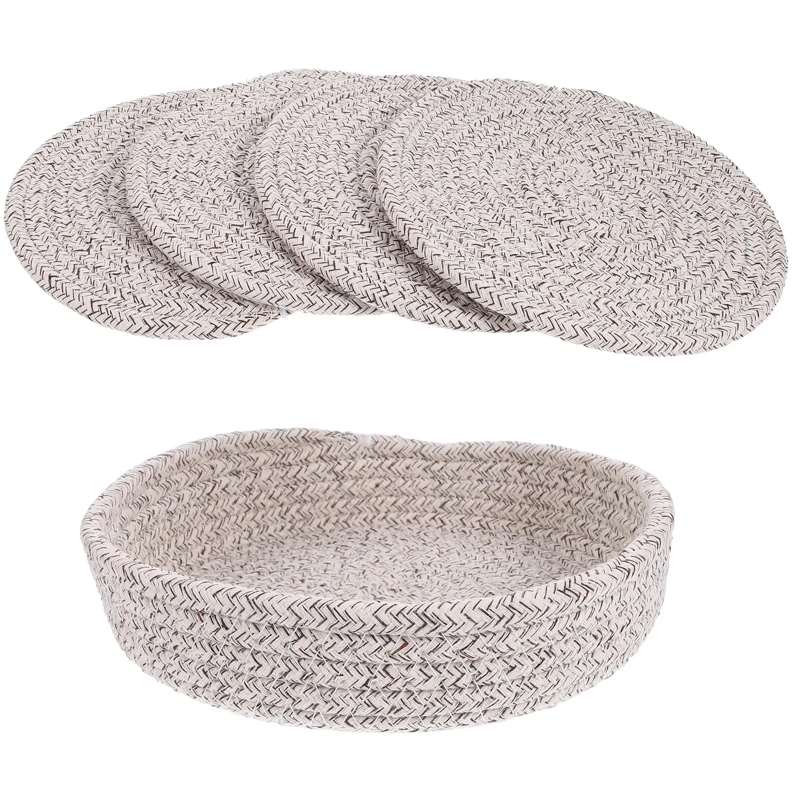 5pcs Cotton Rope Trivets Nordic Woven Table Mat Bowl Set Non slip Heat Insulated Pad Home Coaster Kitchen Bar Use
5pcs Cotton Rope Trivets Nordic Woven Table Mat Bowl Set Non slip Heat Insulated Pad Home Coaster Kitchen Bar Use