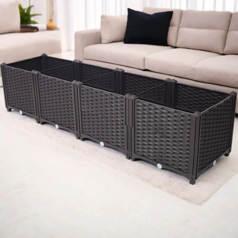 Deep Raised Garden Bed Plastic Planter Boxes for Vegetables Flowers Herbs and Succulents,Self-Watering Planter Box Raised Bed to
Deep Raised Garden Bed Plastic Planter Boxes for Vegetables Flowers Herbs and Succulents,Self-Watering Planter Box Raised Bed to