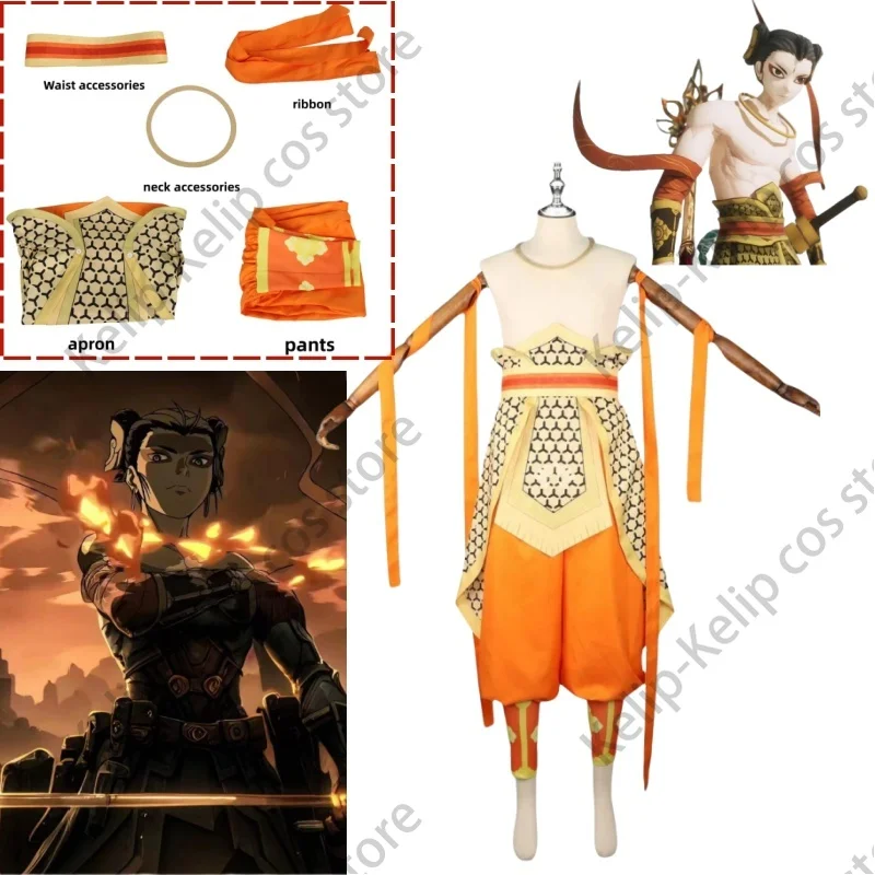 Новая игра черный Миф: Wukong Nezha желтый костюм косплей брюки с фартуком Униформа лента взрослый человек Хэллоуин карнавал костюм
Новая игра черный Миф: Wukong Nezha желтый костюм косплей брюки с фартуком Униформа лента взрослый человек Хэллоуин карнавал костюм