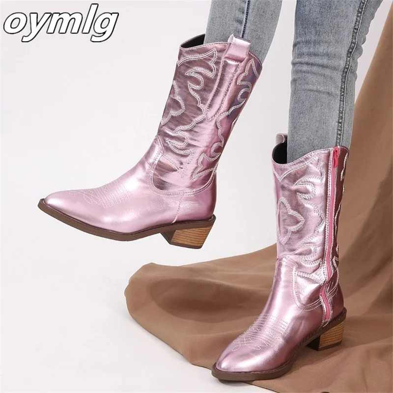 2023 Autumn New Thick Heel High Barrel Embroidered Women's Knight Boots Pointed Mid Heel Fashion Boots
2023 Autumn New Thick Heel High Barrel Embroidered Women's Knight Boots Pointed Mid Heel Fashion Boots