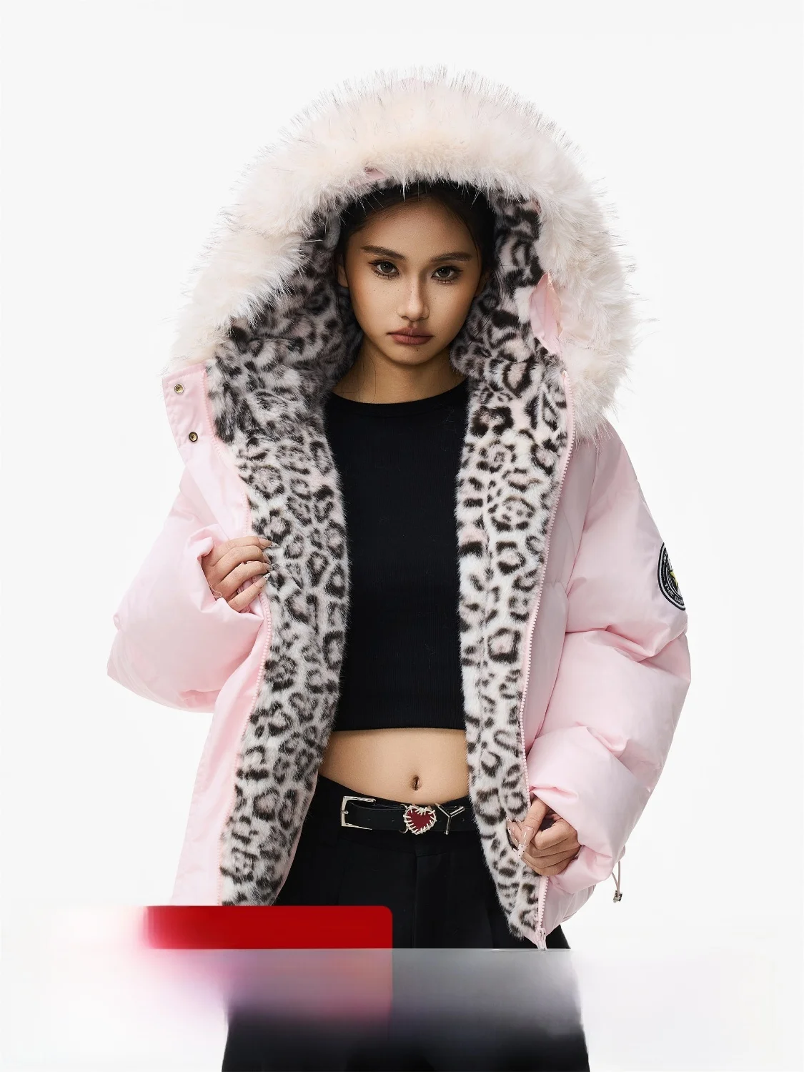 MTTEAT American Sle Hooded Removable Fur Collar Leopard Print Cotton Jaet Winter Loose Versatile Design Warm Outerwear
MTTEAT American Sle Hooded Removable Fur Collar Leopard Print Cotton Jaet Winter Loose Versatile Design Warm Outerwear