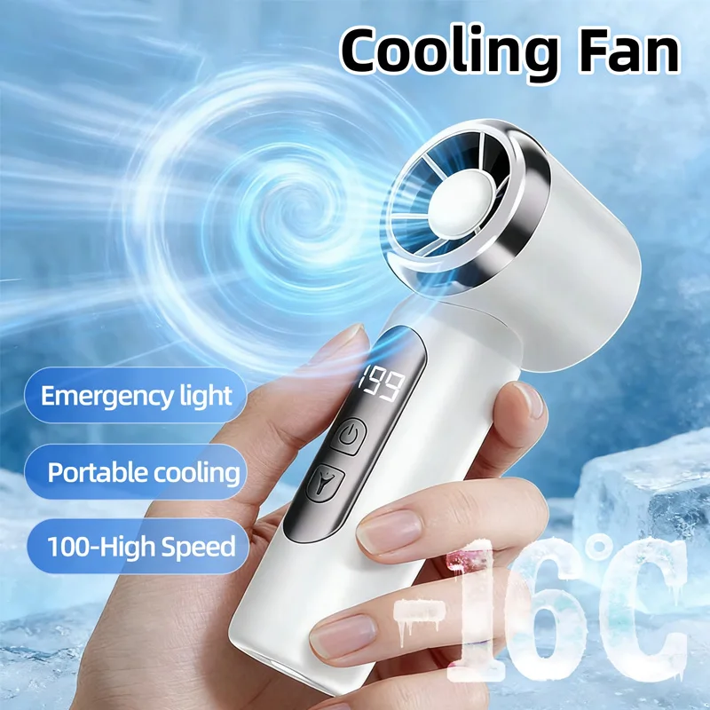 Mini Handheld Ice Fan USB Rechargeable Turbo Fan with Digital Display Lightweight Portable Cooling Fan for Outdoor Travel Office
Mini Handheld Ice Fan USB Rechargeable Turbo Fan with Digital Display Lightweight Portable Cooling Fan for Outdoor Travel Office