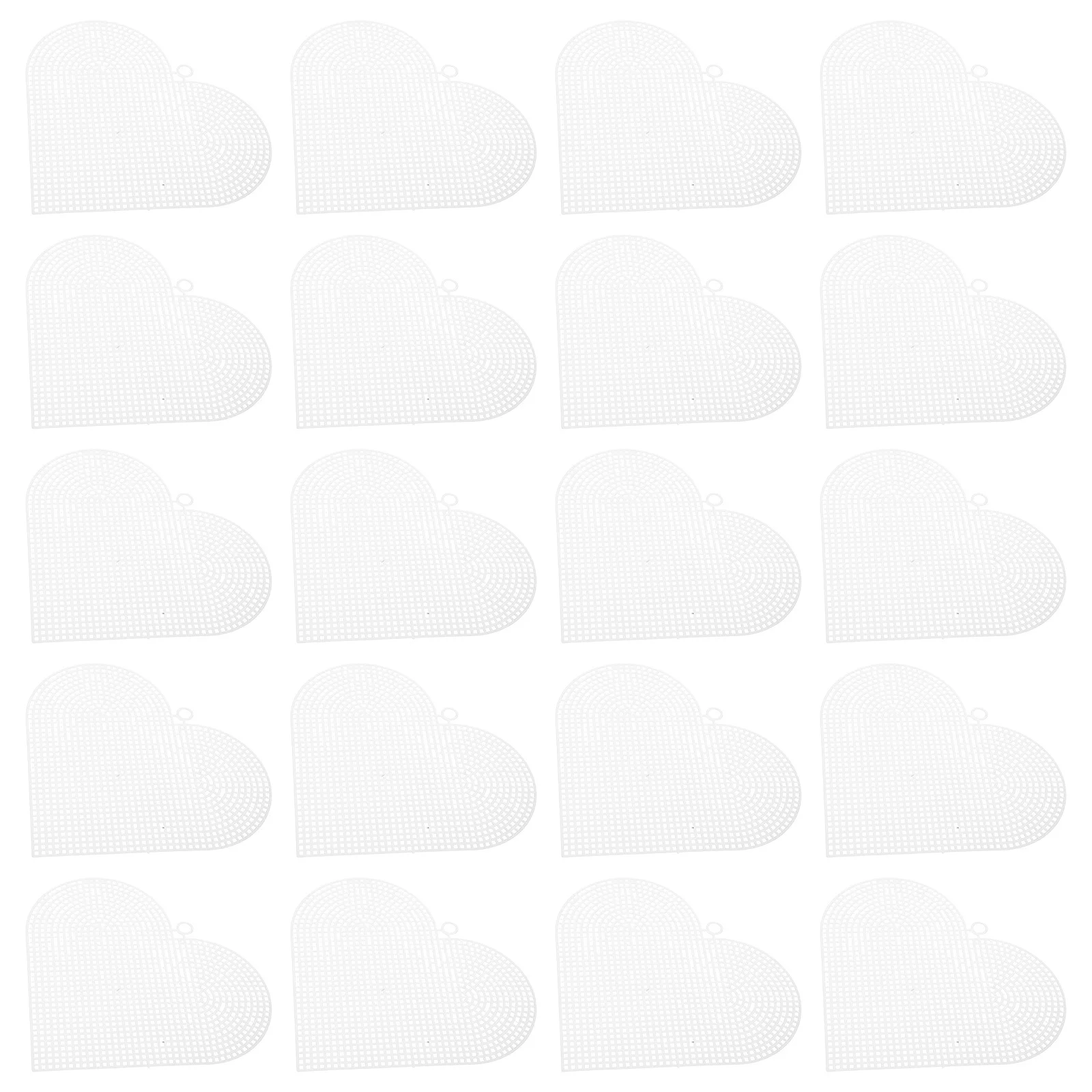 30Pcs Heart Shaped Mesh Canvas Sheet White Blank for Embroidery Cross Stitch Knit Yarn Crafting Tools Breathable and Protective
30Pcs Heart Shaped Mesh Canvas Sheet White Blank for Embroidery Cross Stitch Knit Yarn Crafting Tools Breathable and Protective