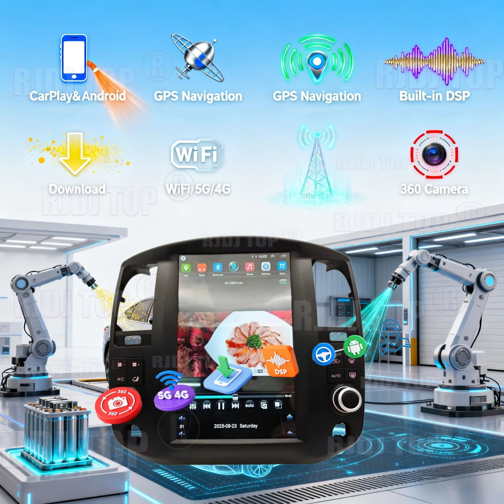 12.8inch For Nissan Pathfinder R51 2008-2012 Car Multimedia Video Player Stereo Navi Android Screen Radio Head Unit GPS Carplay
12.8inch For Nissan Pathfinder R51 2008-2012 Car Multimedia Video Player Stereo Navi Android Screen Radio Head Unit GPS Carplay