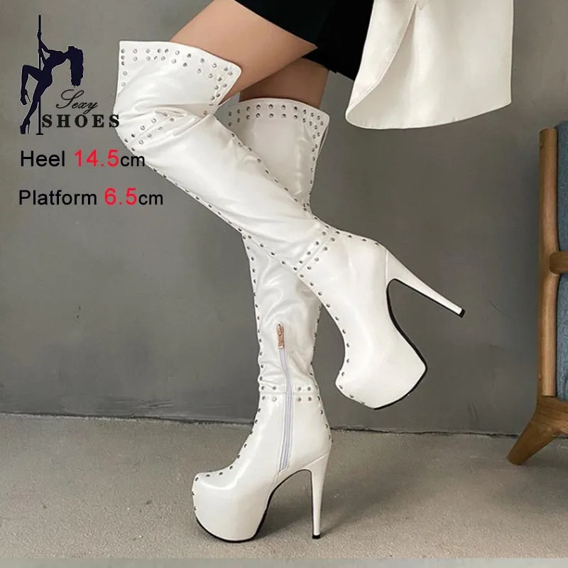 2025 New Fashion Red Women's Over The Knee Boots Coarse Heel Thick Soled White Sexy Thigh Boots Party Show Pole Dance Long Boots
2025 New Fashion Red Women's Over The Knee Boots Coarse Heel Thick Soled White Sexy Thigh Boots Party Show Pole Dance Long Boots
