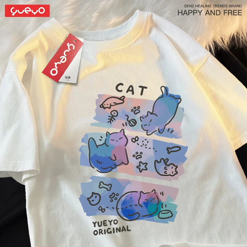 Fashion Cotton Women'S T-Shirts Ocean And Whales Printing Tops Oversize O-Neck Soft Short Sleeve Summer Casual Female Clothes
Fashion Cotton Women'S T-Shirts Ocean And Whales Printing Tops Oversize O-Neck Soft Short Sleeve Summer Casual Female Clothes