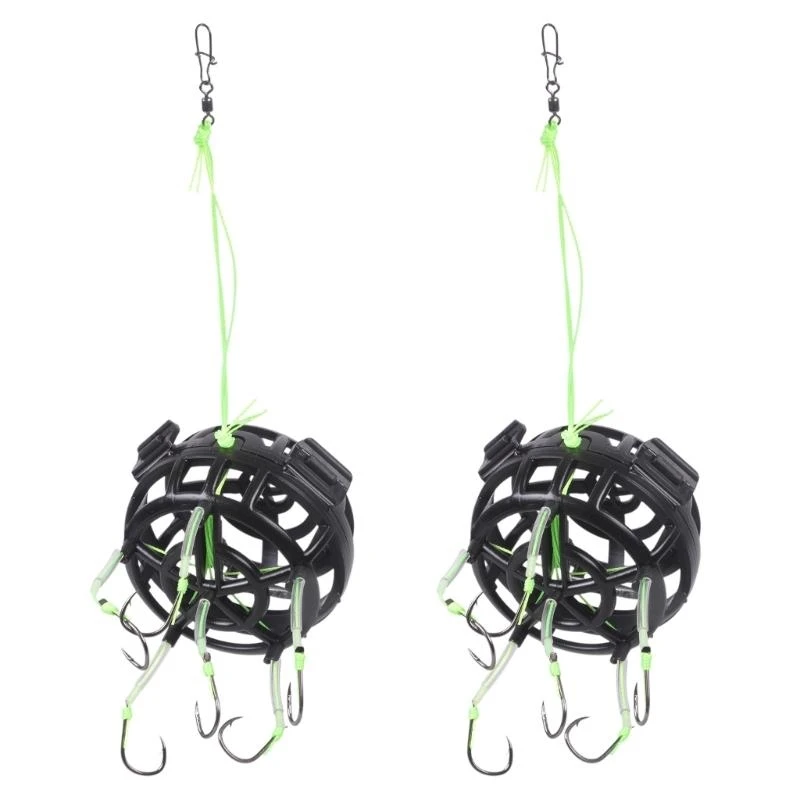 652F Professional String Hook Fishing Baits Cage Anti-Bottom Fishing Rig Set 6 Hook Group Feeder Sinkers Fishing Accessories
652F Professional String Hook Fishing Baits Cage Anti-Bottom Fishing Rig Set 6 Hook Group Feeder Sinkers Fishing Accessories