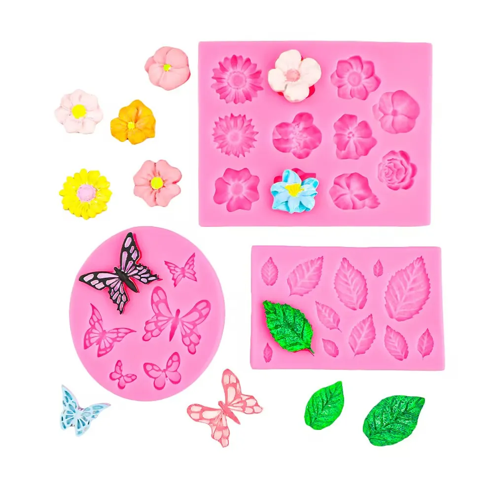 Flower Leaf Butterfly Silicone Mold for Fondant Chocolate Cake Decorations - DIY Baking Tools Polymer Clay Candy Molds
Flower Leaf Butterfly Silicone Mold for Fondant Chocolate Cake Decorations - DIY Baking Tools Polymer Clay Candy Molds