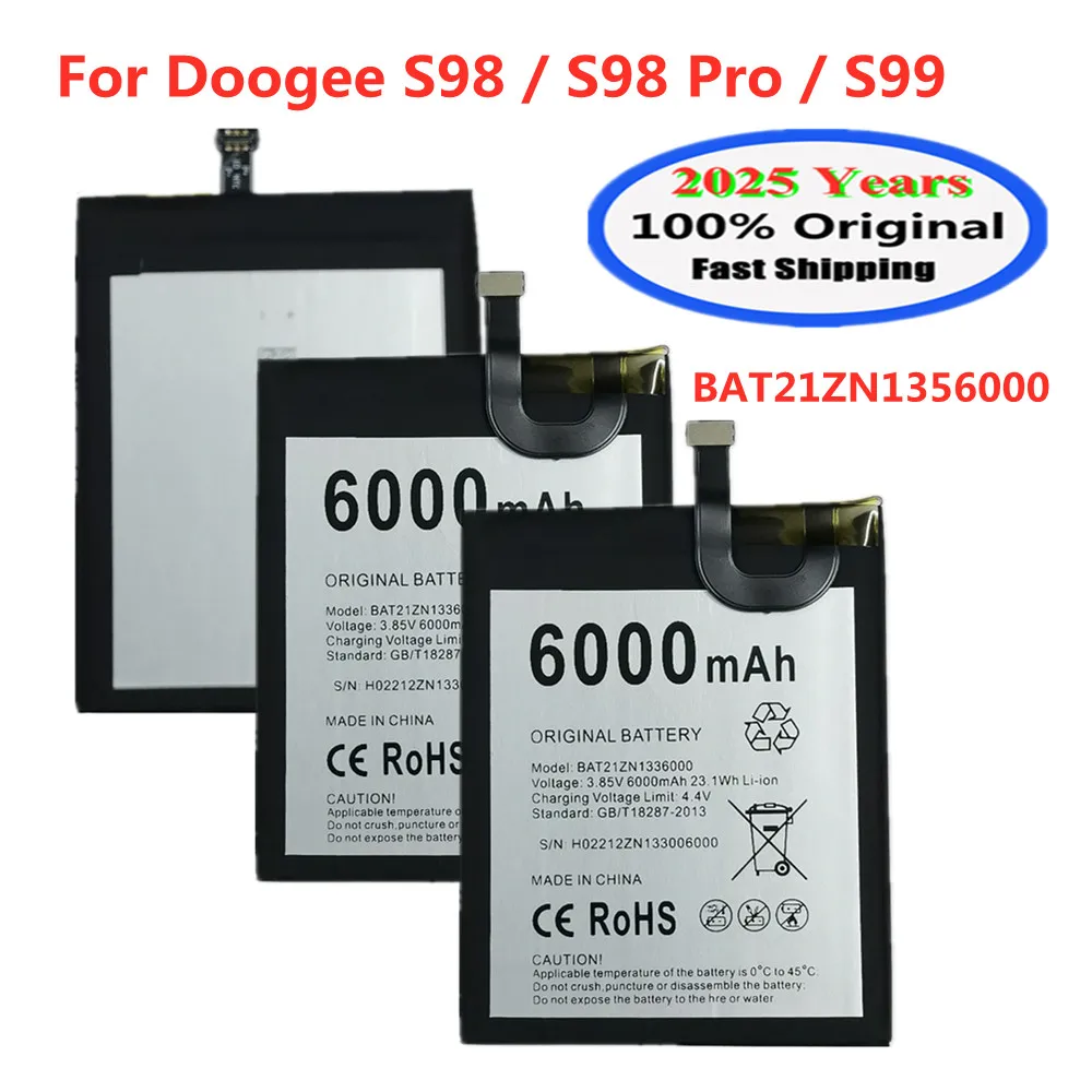 Новый оригинальный аккумулятор 6000 мАч для Doogee S98 Pro S99 BAT21ZN 1356000 6,3-дюймовая батарея для мобильного телефона, аккумуляторы, быстрая доставка
Новый оригинальный аккумулятор 6000 мАч для Doogee S98 Pro S99 BAT21ZN 1356000 6,3-дюймовая батарея для мобильного телефона, аккумуляторы, быстрая доставка