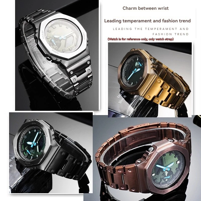 GM-2100 Modified Stainless Steel Strap For Casio gm2100 Metal Stainless Steel Watch Chain GM-2100 coffee colour steel band
GM-2100 Modified Stainless Steel Strap For Casio gm2100 Metal Stainless Steel Watch Chain GM-2100 coffee colour steel band