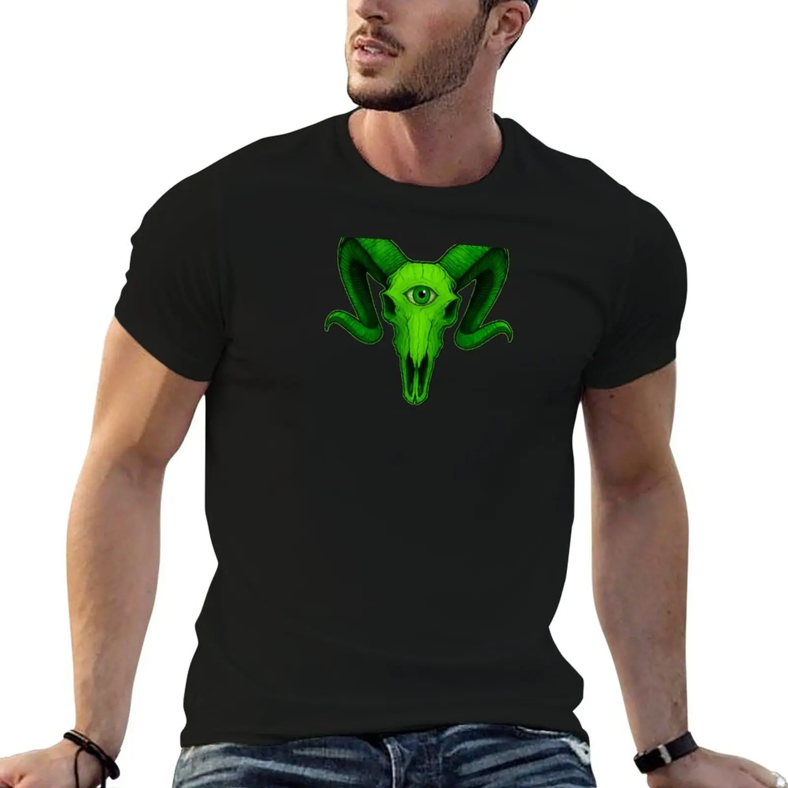 Evil Third Eye Green Sabbatic Goat Skull T-Shirt funny t shirts man anime tshirt t shirts for man cotton soft T-shirt
Evil Third Eye Green Sabbatic Goat Skull T-Shirt funny t shirts man anime tshirt t shirts for man cotton soft T-shirt