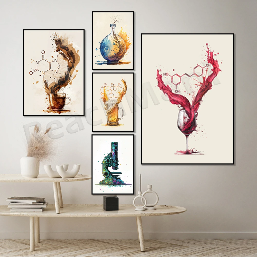 Wine, beer molecule, coffee and caffeine molecule art, chemistry, microscope, chemistry of life poster, gift for science lovers
Wine, beer molecule, coffee and caffeine molecule art, chemistry, microscope, chemistry of life poster, gift for science lovers