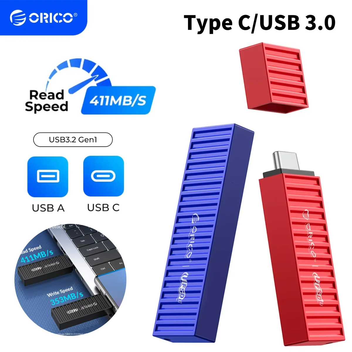 ORICO Type C USB Flash Drive 512GB 256GB 128GB 64GB Flash Drive 411MB/S All Metal Pen Drive PC Phone Storage USB3.2 Flash Drive
ORICO Type C USB Flash Drive 512GB 256GB 128GB 64GB Flash Drive 411MB/S All Metal Pen Drive PC Phone Storage USB3.2 Flash Drive