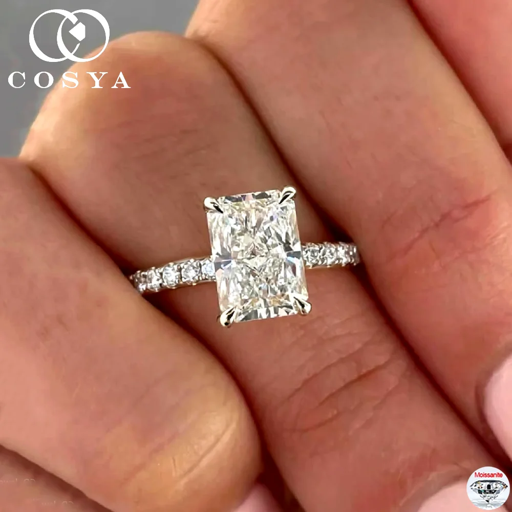 COSYA 1/2/3/4CT Radiant Cut Moissanite Ring for Women S925 Silver D Color Certified Diamond Engagement Wedding Band Fine Jewelry
COSYA 1/2/3/4CT Radiant Cut Moissanite Ring for Women S925 Silver D Color Certified Diamond Engagement Wedding Band Fine Jewelry