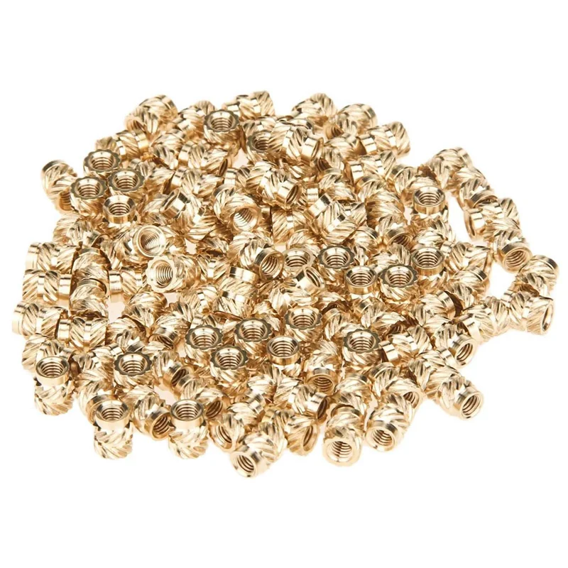 ABKU-600Pcs M3X5.7-OD4.6 Thread Knurled Brass Threaded Heat Set Heat Resistant Insert Embedment Nut For 3D Printer
ABKU-600Pcs M3X5.7-OD4.6 Thread Knurled Brass Threaded Heat Set Heat Resistant Insert Embedment Nut For 3D Printer