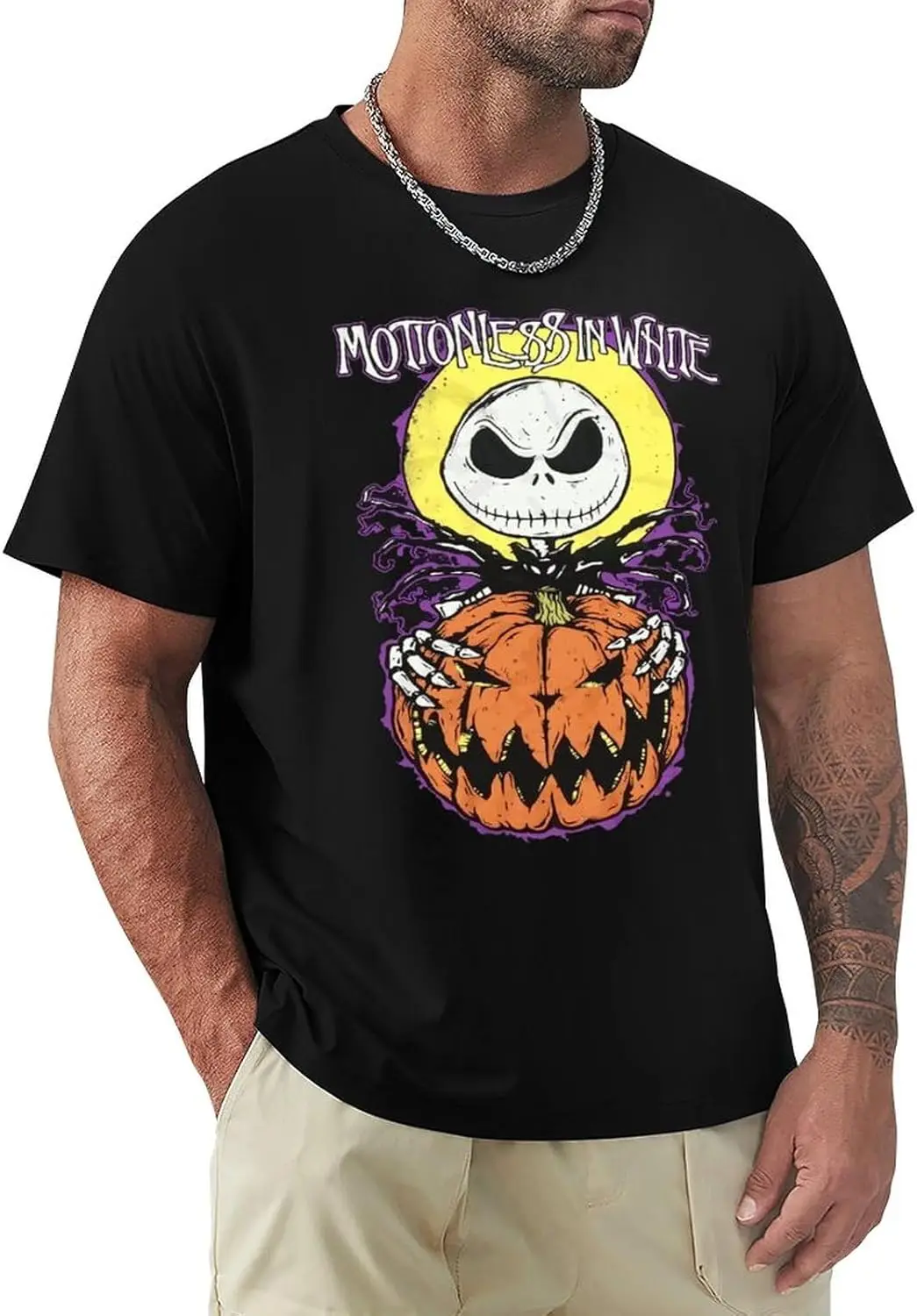 Motionless Metal in White Band Shirt Men Cotton Crew Neck T-Shirts Funny Novelty Graphic Tee Tops M
Motionless Metal in White Band Shirt Men Cotton Crew Neck T-Shirts Funny Novelty Graphic Tee Tops M