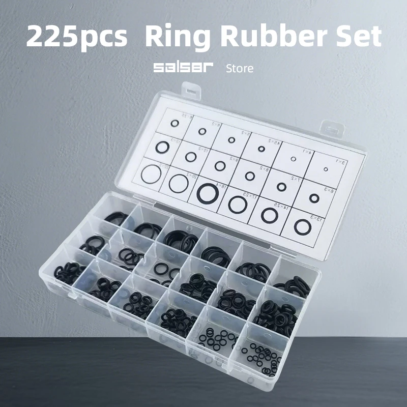 225pcs Set Seals Box Rubber O Ring Oil Resistance O-Ring Washer Watertightness Assortment Different Size Kit
225pcs Set Seals Box Rubber O Ring Oil Resistance O-Ring Washer Watertightness Assortment Different Size Kit
