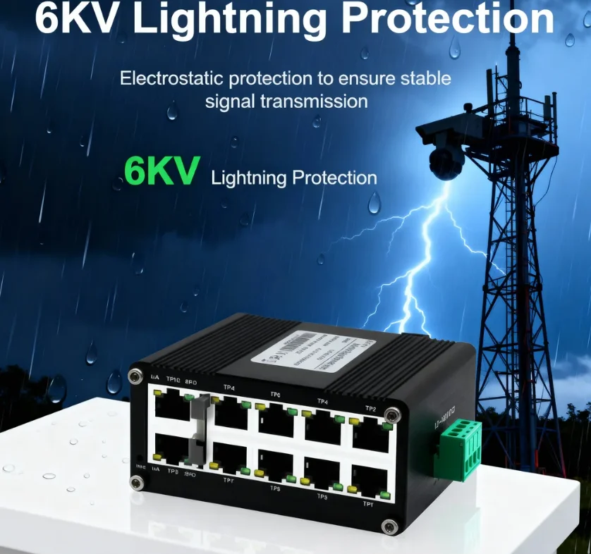 E-link LNK-IMC010G Mini Industrial 10 Port Gigabit Ethernet Switch Unmanaged IP40 Metal Case 20 Gbps Capacity Dual Redundant
E-link LNK-IMC010G Mini Industrial 10 Port Gigabit Ethernet Switch Unmanaged IP40 Metal Case 20 Gbps Capacity Dual Redundant
