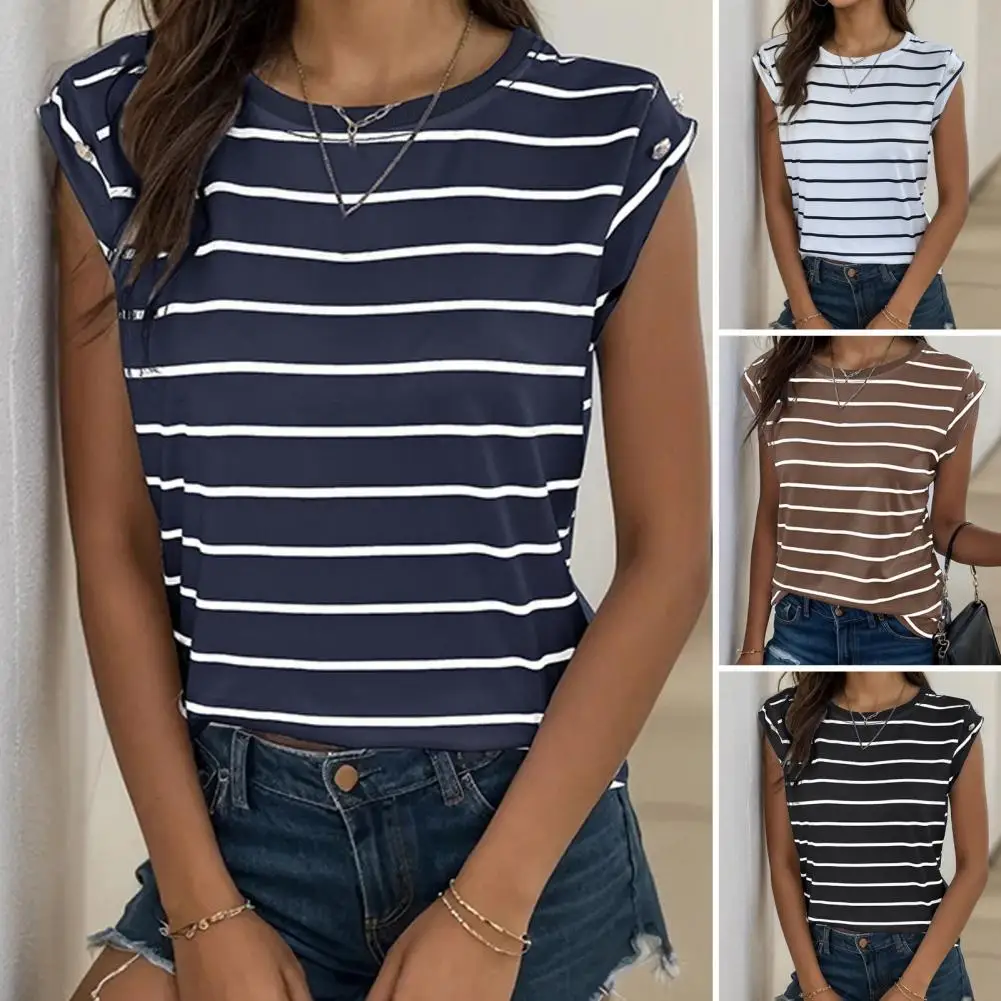 Women Versatile Striped Top Striped Print Tunic Tops for Women Streetwear Vest with Loose Fit Summer Outfit Clothes for A
Women Versatile Striped Top Striped Print Tunic Tops for Women Streetwear Vest with Loose Fit Summer Outfit Clothes for A