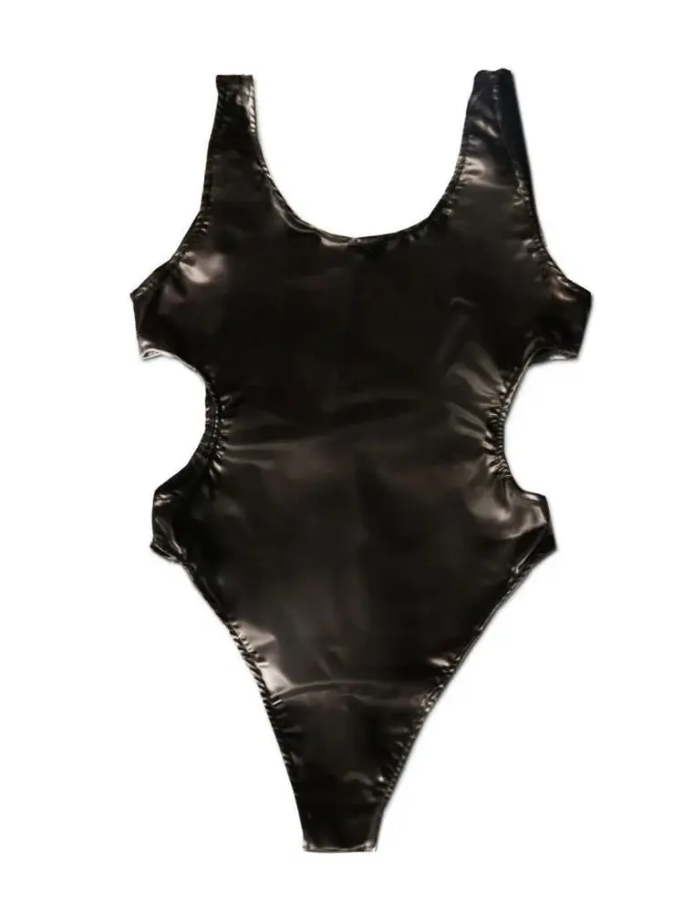 S-3XL Faux Latex Elastic PU Leather Bodysuit Hollow Out Hgh Cut Sukumizu Backless Swimsuit Tights Hot Sexy Body Teddies Leotard
S-3XL Faux Latex Elastic PU Leather Bodysuit Hollow Out Hgh Cut Sukumizu Backless Swimsuit Tights Hot Sexy Body Teddies Leotard