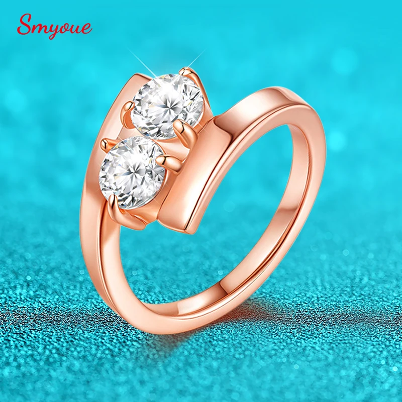 Smyoue 5mm Round Cut Brilliant all Moissanite Rings for Women Luxury Quality Jewelry Sparkling Wedding Band 925 Sterling Silver
Smyoue 5mm Round Cut Brilliant all Moissanite Rings for Women Luxury Quality Jewelry Sparkling Wedding Band 925 Sterling Silver