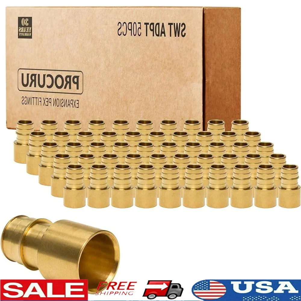 50 шт. 1/2 PEX-A x 1/2 гнездовой адаптер для пота, латунный сантехнический фитинг, безопасный сертифицированный расширительный разъем, резьба NPT F1960
50 шт. 1/2 PEX-A x 1/2 гнездовой адаптер для пота, латунный сантехнический фитинг, безопасный сертифицированный расширительный разъем, резьба NPT F1960