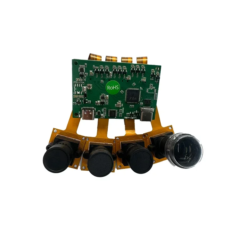 4*2MP USB 3.0 Quad Ca mera Module Kit Stereo Synchronous Same Frame 4*60PFS Color Global Shutter Dr-one Cam era Module NEW
4*2MP USB 3.0 Quad Ca mera Module Kit Stereo Synchronous Same Frame 4*60PFS Color Global Shutter Dr-one Cam era Module NEW