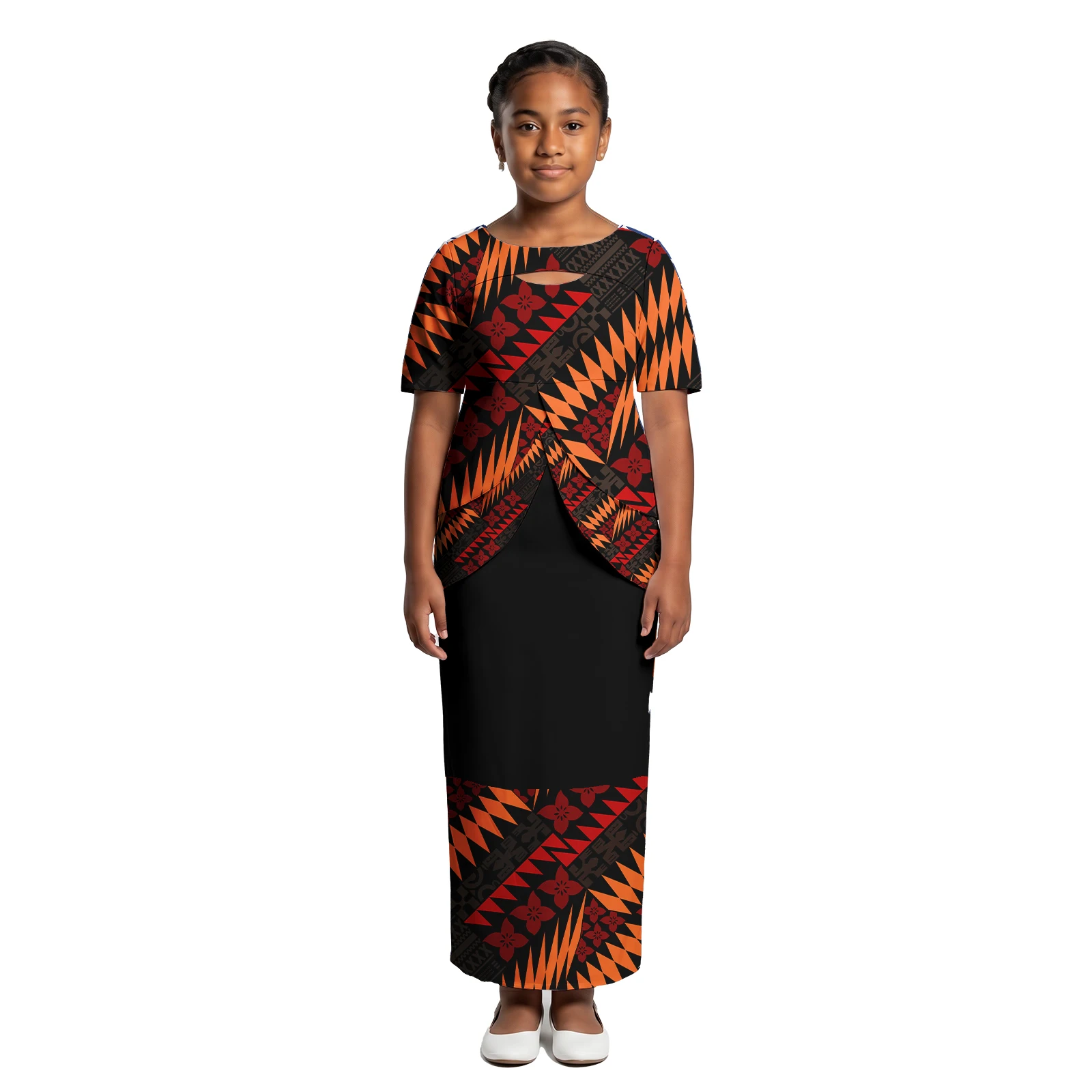 Summer New Fashion Cute Girls Puletasi Samoan Custom Children Dresses Polynesian Island Classic Cutout Neck Puletasi 2 Piece Set
Summer New Fashion Cute Girls Puletasi Samoan Custom Children Dresses Polynesian Island Classic Cutout Neck Puletasi 2 Piece Set