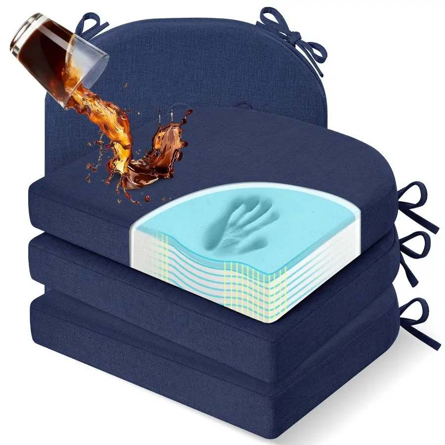 Подушки для обеденных стульев, накладки на кухонные стулья из льна с эффектом памяти, с завязками, водонепроницаемые, грязеотталкивающие и моющиеся чехлы
Подушки для обеденных стульев, накладки на кухонные стулья из льна с эффектом памяти, с завязками, водонепроницаемые, грязеотталкивающие и моющиеся чехлы