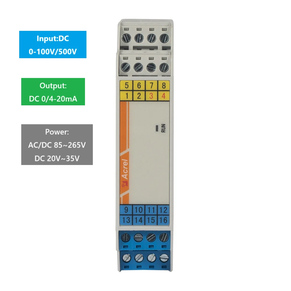 Acrel DC Voltage Transducer BD100-DV/I-C12 Power Sensor Input DC 0-500V Output DC 0/4-20mA for Industrial Automation
Acrel DC Voltage Transducer BD100-DV/I-C12 Power Sensor Input DC 0-500V Output DC 0/4-20mA for Industrial Automation