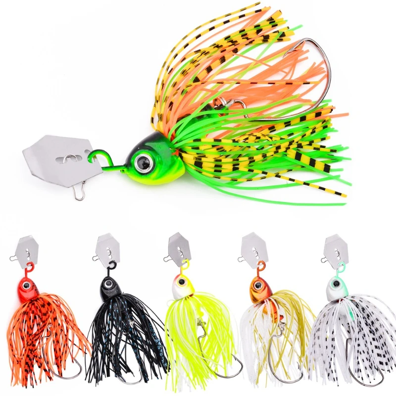 Wholesale Weedless Long Cast Skirted Jig Spinner Blade Realistic Fishing Lure Bait for Bass Pike Walleye All Freshwater Tackle
Wholesale Weedless Long Cast Skirted Jig Spinner Blade Realistic Fishing Lure Bait for Bass Pike Walleye All Freshwater Tackle