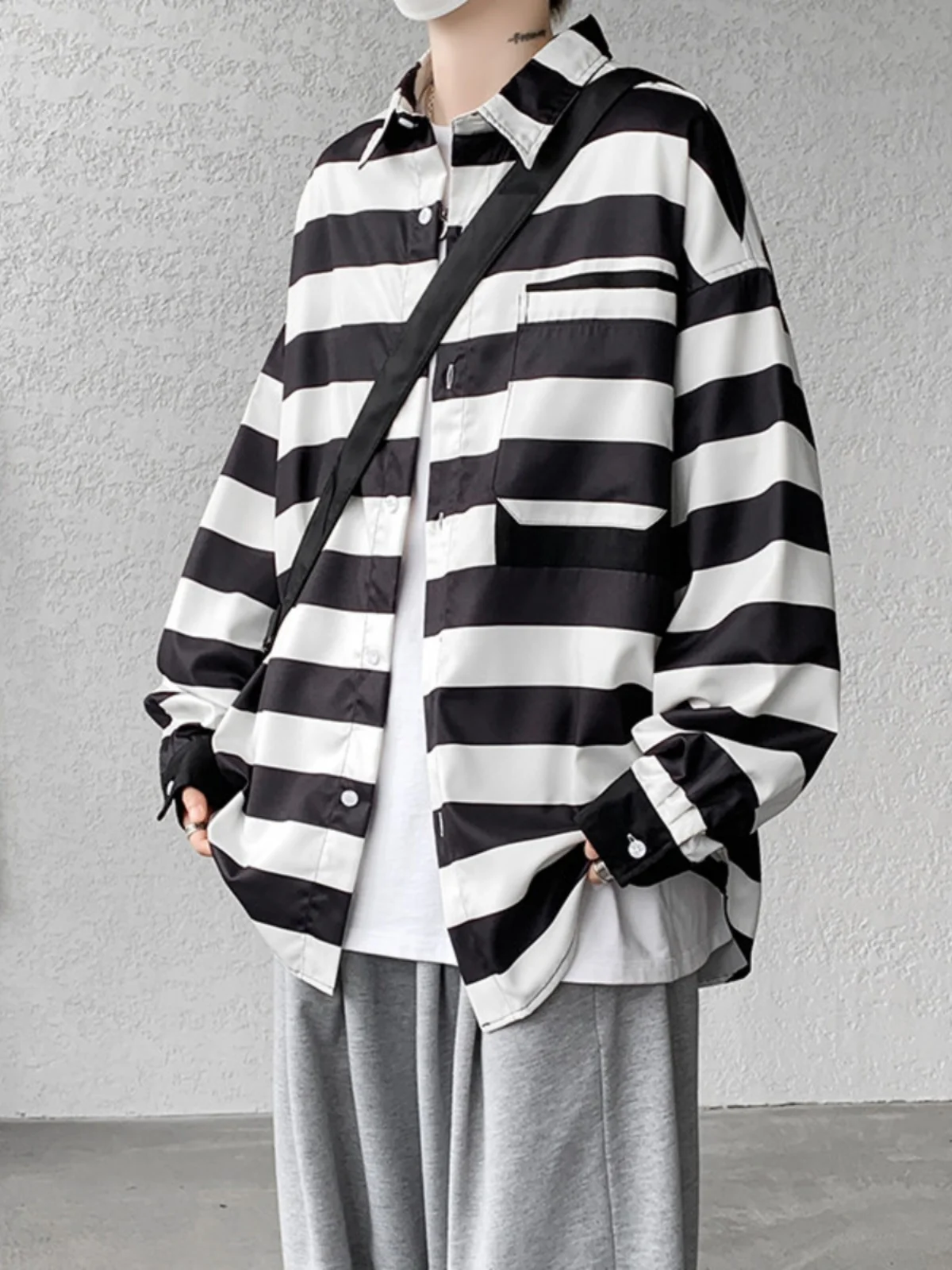 Casual Striped Men's irt Loose Fit Long Sve Autumn Faion Spor Large Size irt Hong Kong Sle Couple's Trendy ...
Casual Striped Men's irt Loose Fit Long Sve Autumn Faion Spor Large Size irt Hong Kong Sle Couple's Trendy ...