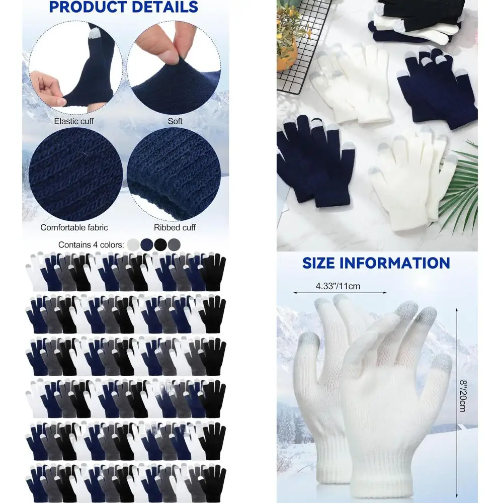 Унисекс, объемные зимние теплые вязаные перчатки с сенсорным экраном для мужчин и женщин, набор эластичных текстовых перчаток
Унисекс, объемные зимние теплые вязаные перчатки с сенсорным экраном для мужчин и женщин, набор эластичных текстовых перчаток