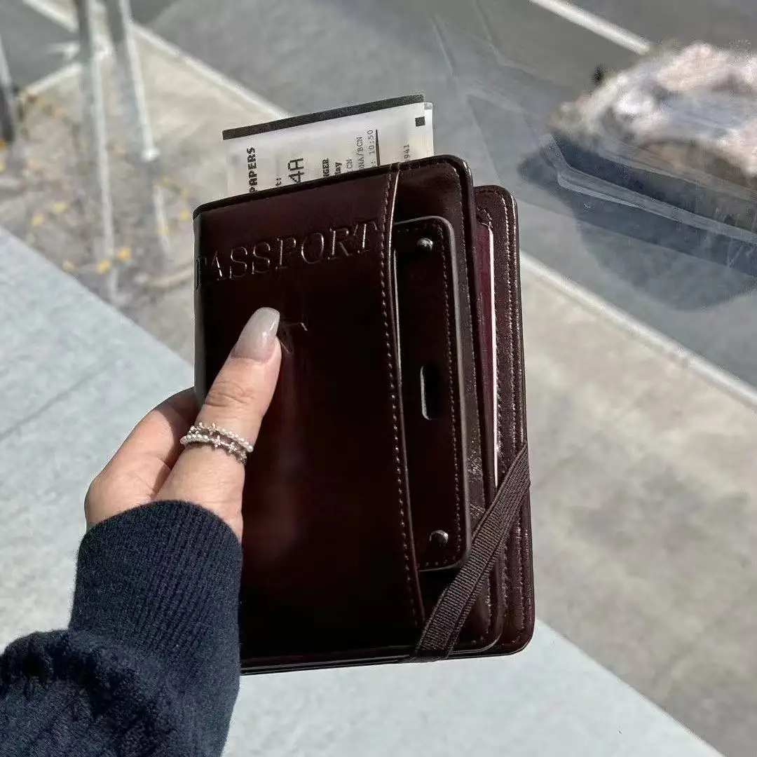Korean Ins Simple Multi-functional Passport Holder Leather Travel Document Card Holder Multi-card Slot Travel Document New Style
Korean Ins Simple Multi-functional Passport Holder Leather Travel Document Card Holder Multi-card Slot Travel Document New Style