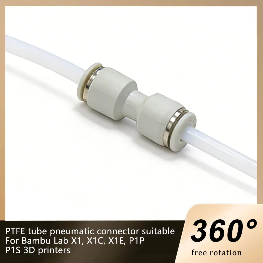 Аксессуар для 3D-принтера: пневматический соединитель из PTFE-трубки, прочный и долговечный, подходит для Bambu Lab X1, X1C, X1E, P1P, P1S 360 ° Вращение
Аксессуар для 3D-принтера: пневматический соединитель из PTFE-трубки, прочный и долговечный, подходит для Bambu Lab X1, X1C, X1E, P1P, P1S 360 ° Вращение
