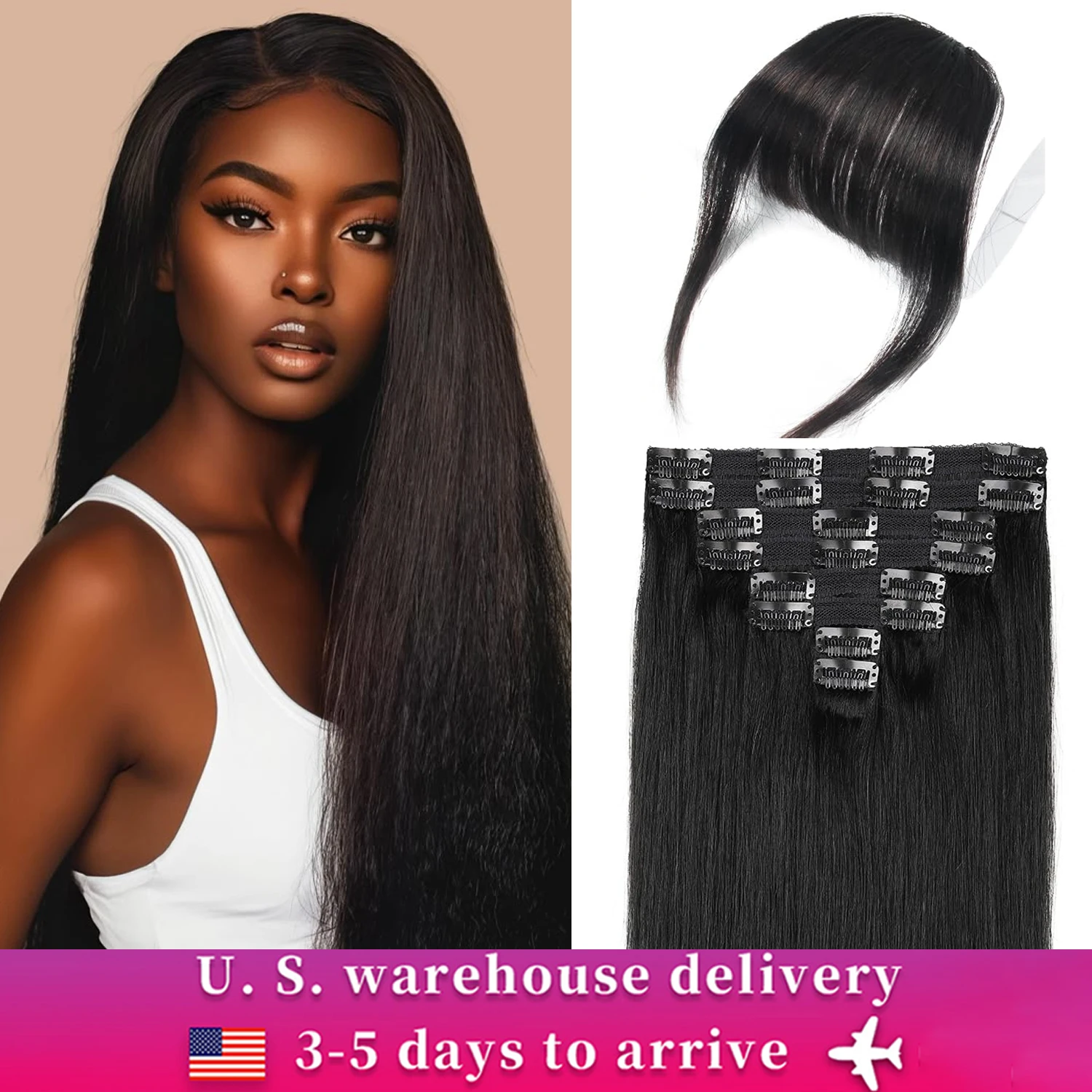 Clip in Hair Extension Human Hair 12A Bang Black Human Hair Long Straight Clip in Extensions Human Hair for Women Hair 18-24inch
Clip in Hair Extension Human Hair 12A Bang Black Human Hair Long Straight Clip in Extensions Human Hair for Women Hair 18-24inch